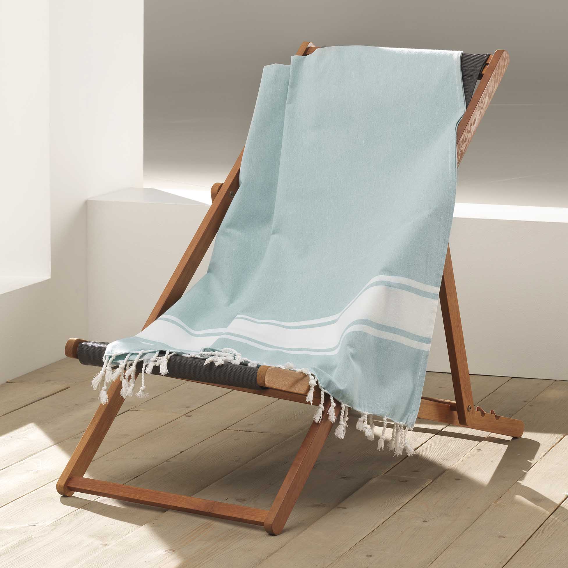 Fouta a franges Filotie menthe