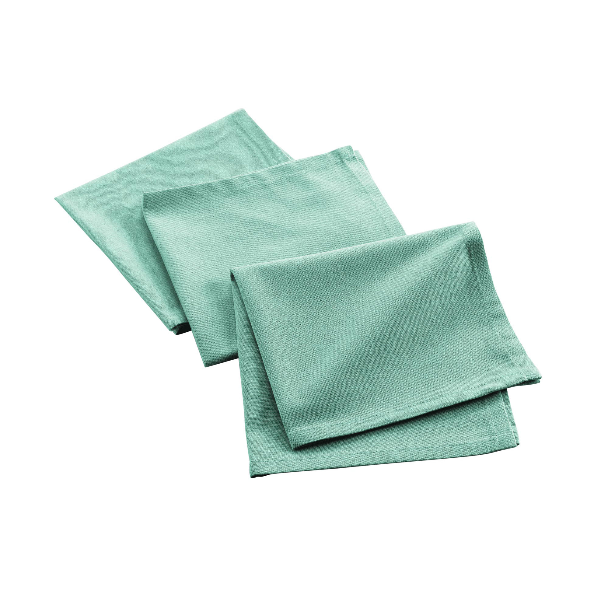 3 Serviettes de table coton recycle Grand Mistral Menthe