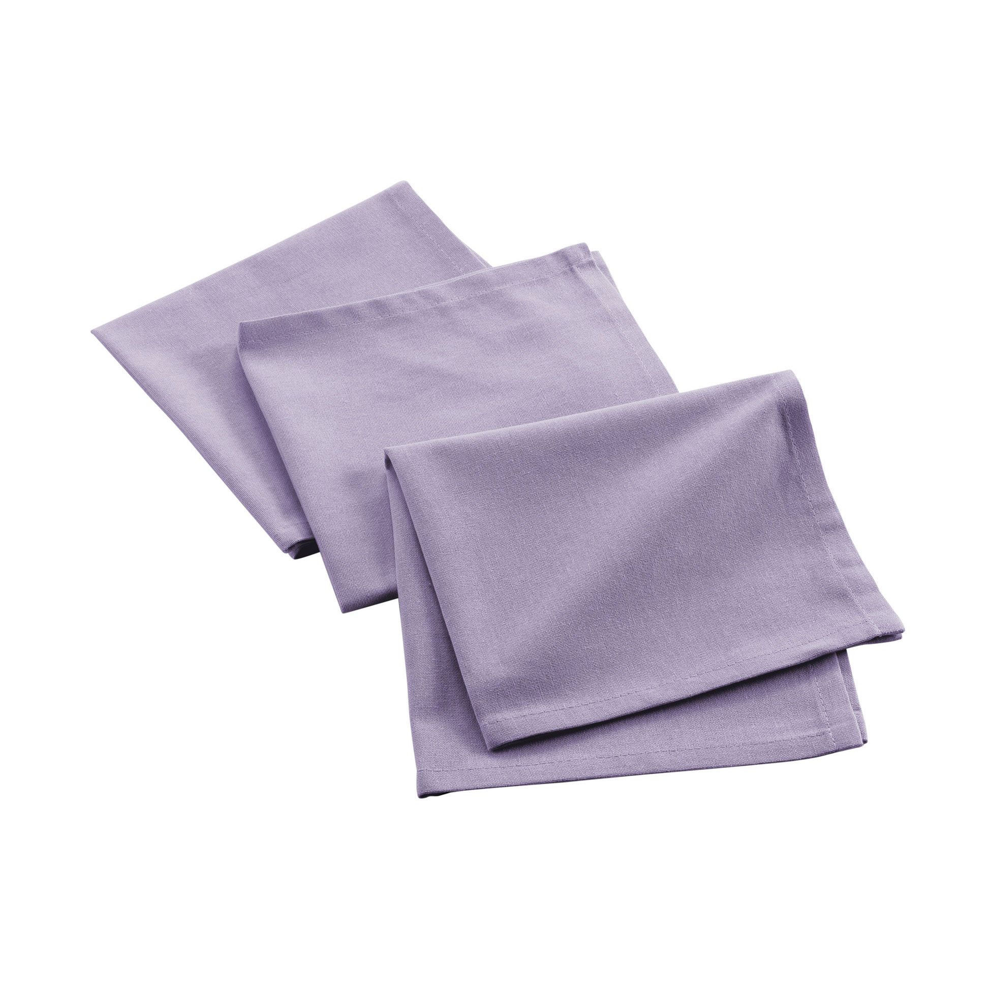 3 Serviettes de table coton recycle Grand Mistral Lilas