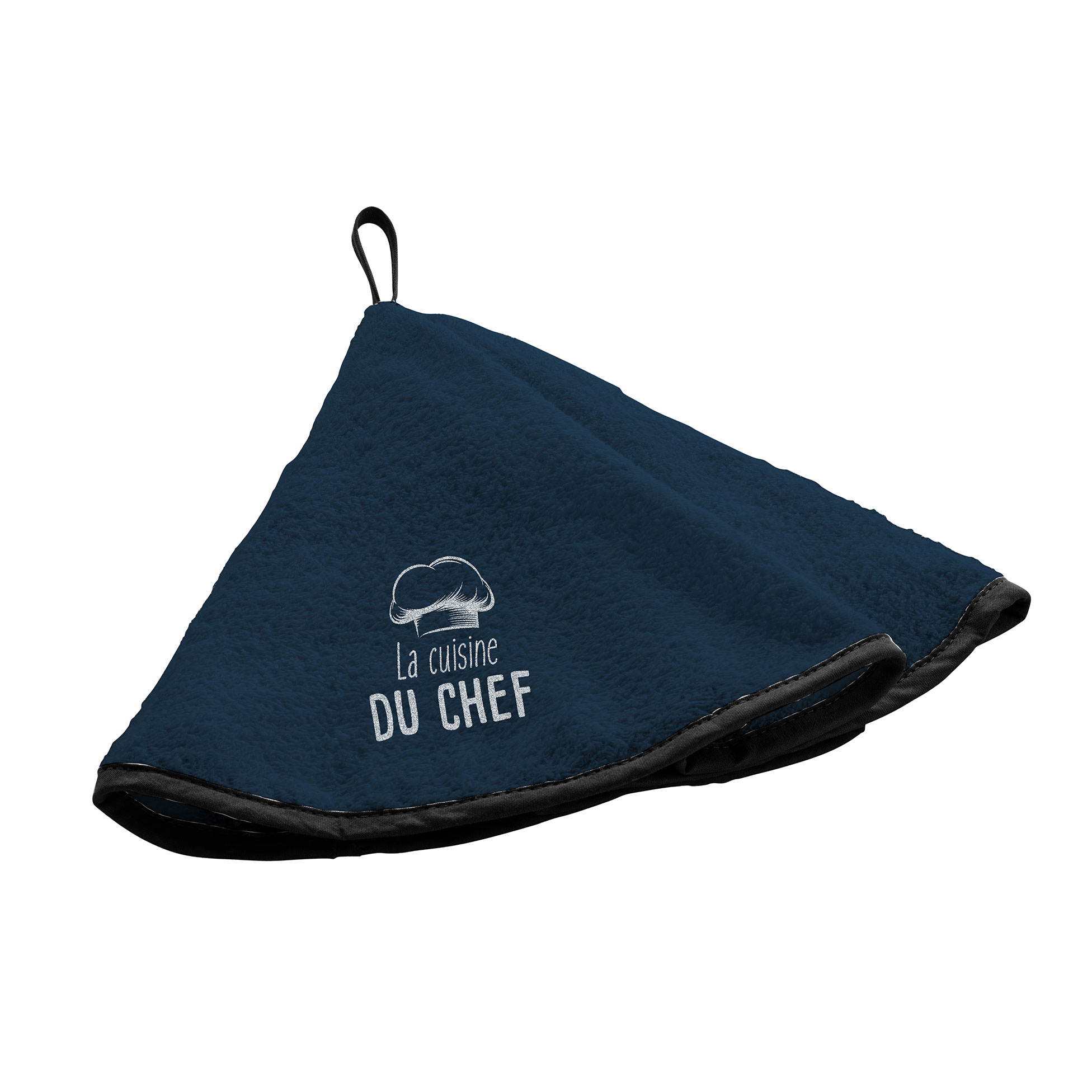 Essuie main Torchon La toque du chef bleu marine