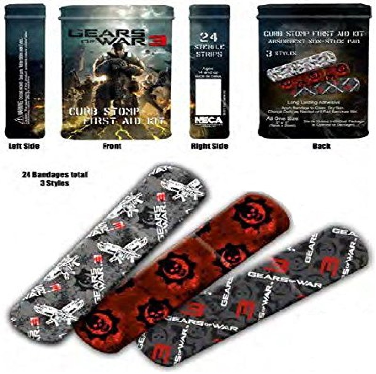 Pansements en bote mtal Box Art Gears of War 3