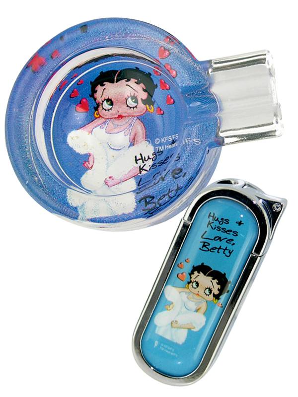 Cendrier Betty Boop En Verre Noir - Design Rétro, Forme Ronde, 308g
