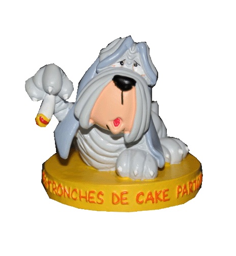 CHIEN Figurine Tronche De Cake Partout