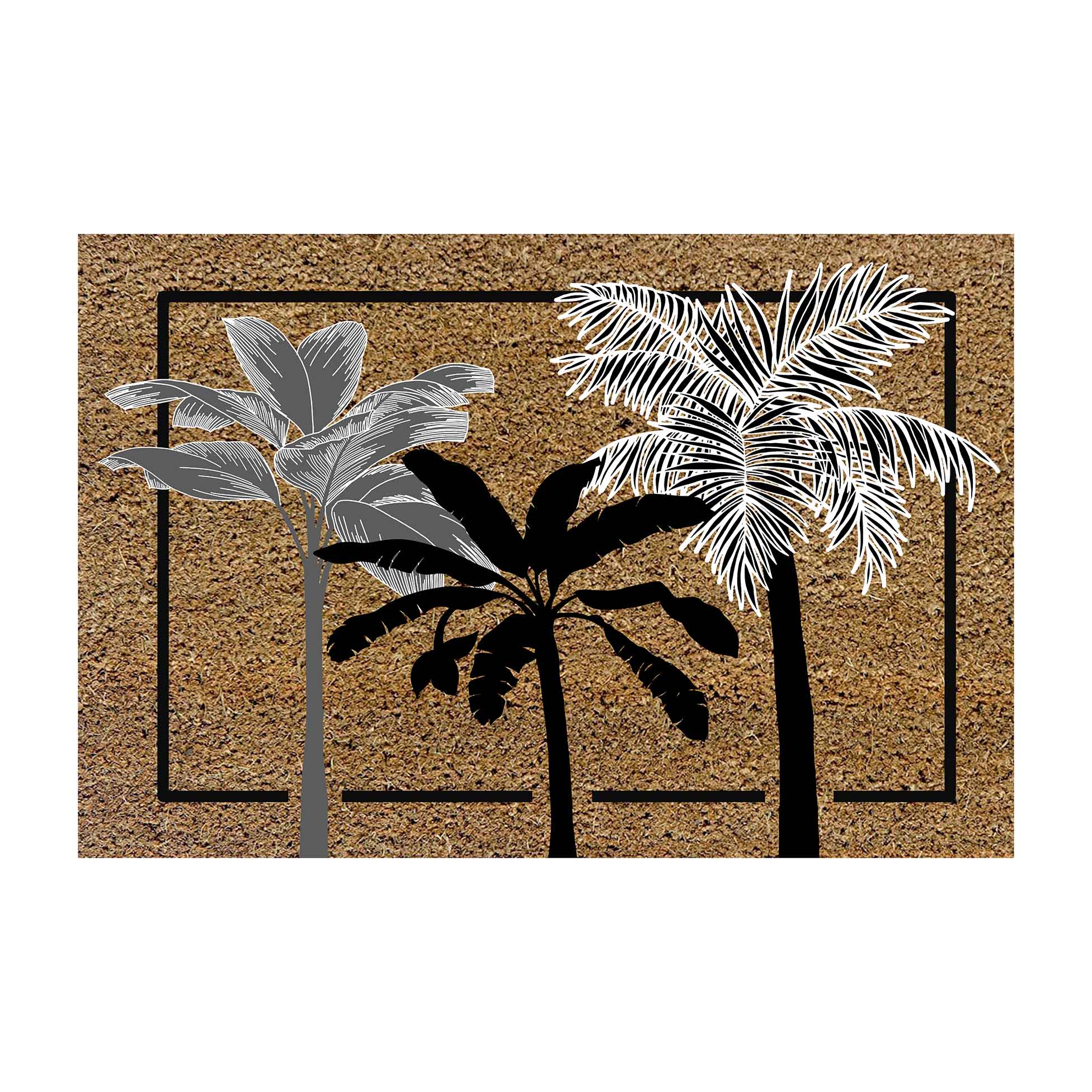 Paillasson coco imprime Palmiers