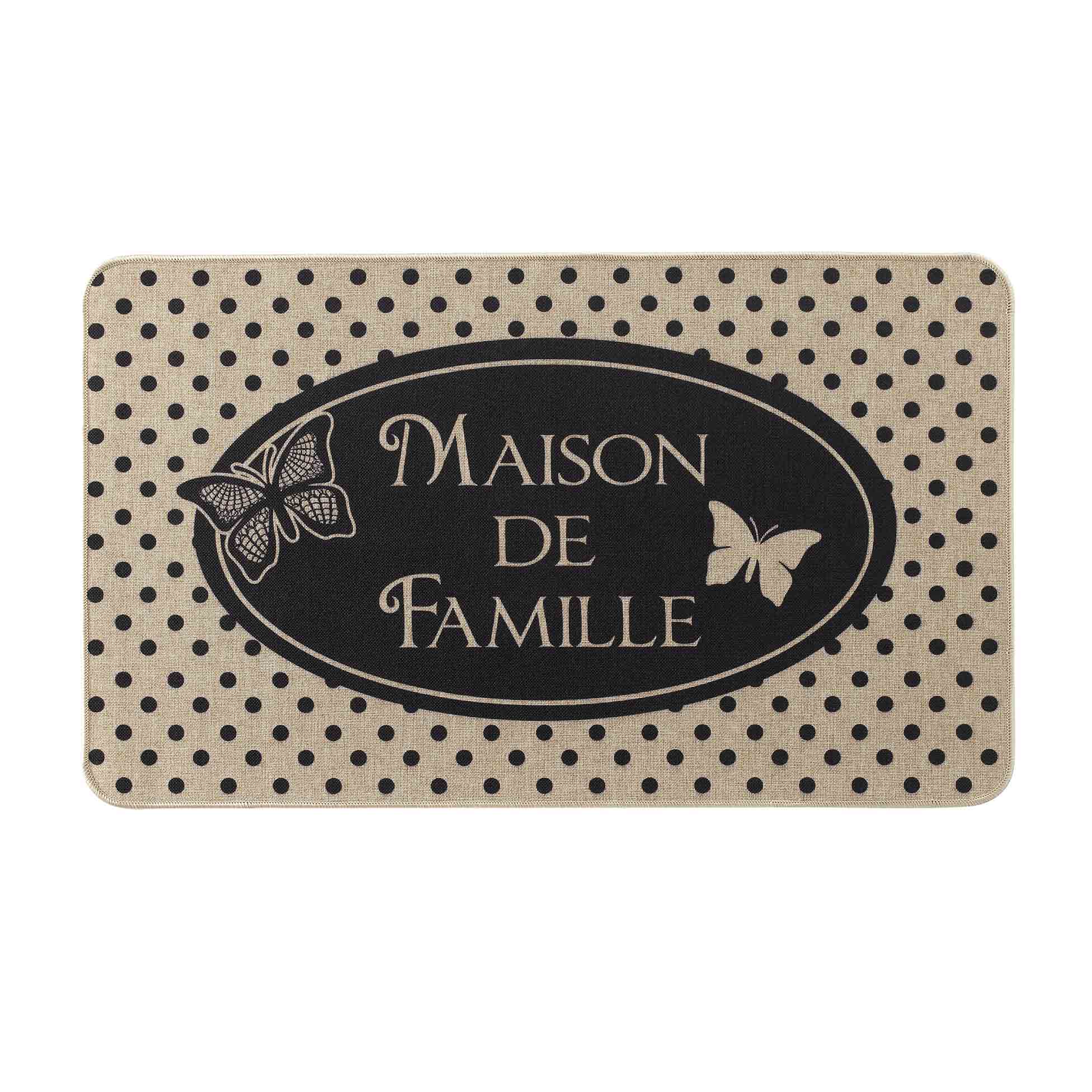 Tapis d'entree 45 x 75 cm Maison de famille