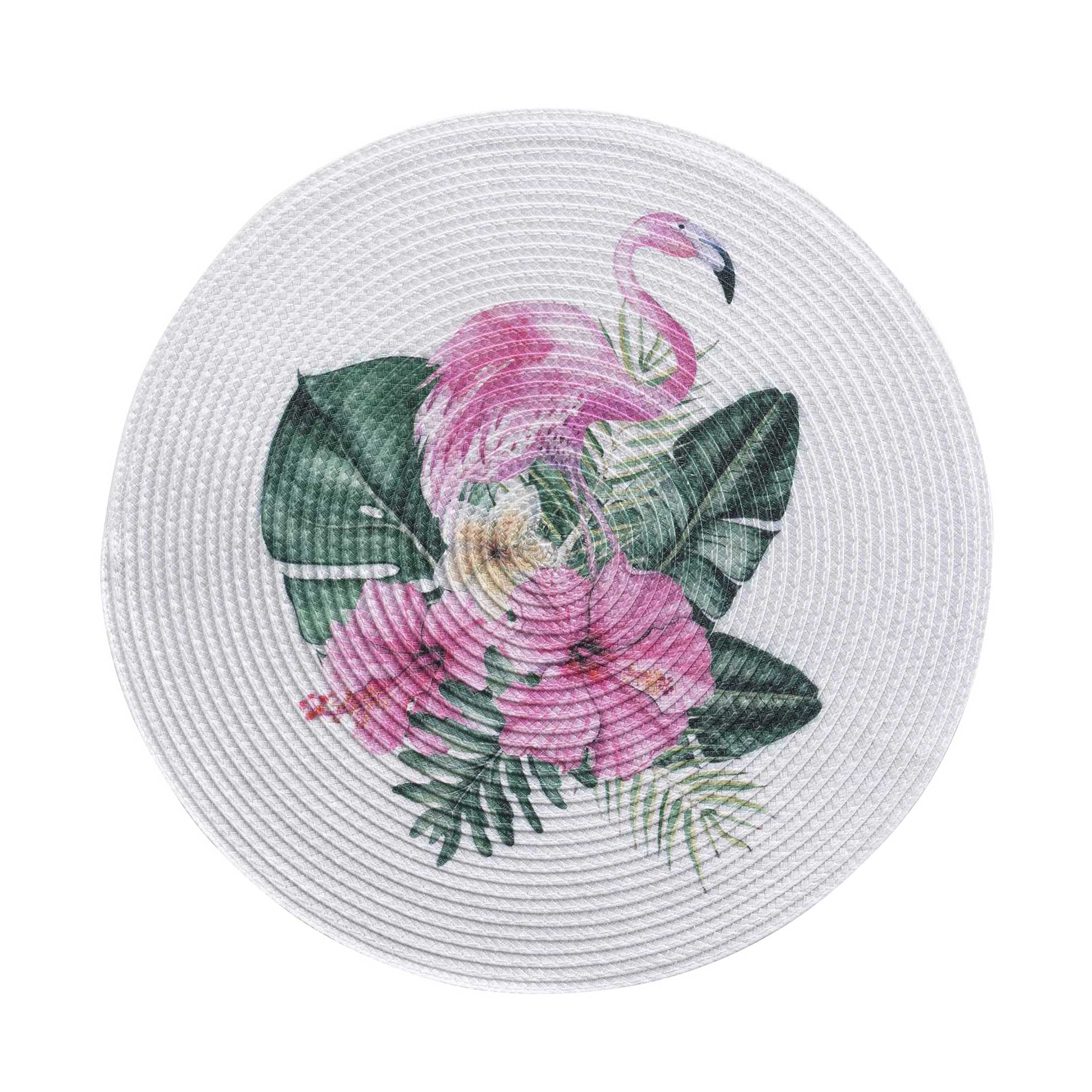 Set de table rond Flamant rose