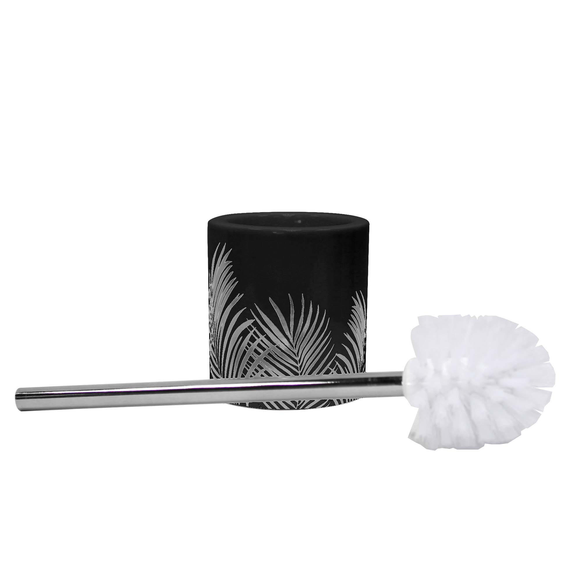 Brosse de toilette Orbella noir et argent