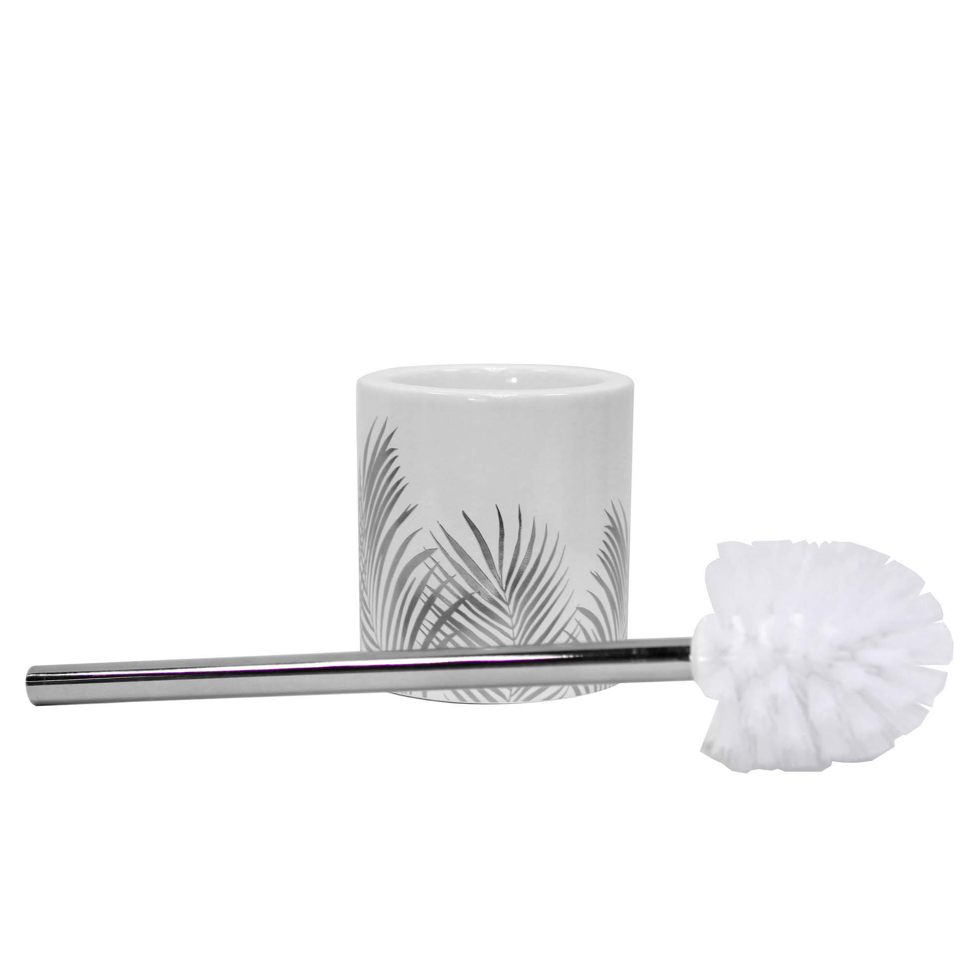 Brosse de toilette Orbella blanc et argent