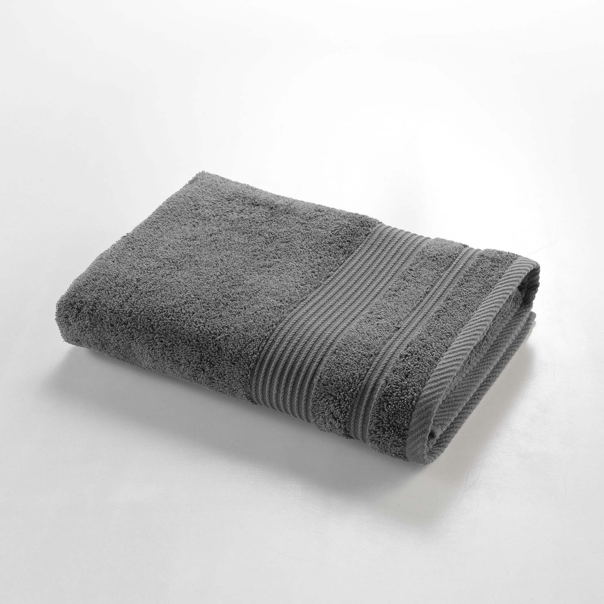 Serviette ou drap de douche 70 x 130 cm Tendresse anthracite
