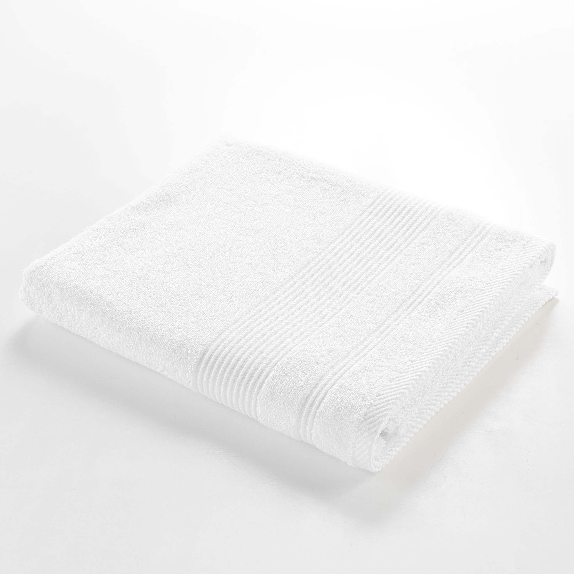 Serviette ou drap de bain 90 x 150 cm Tendresse blanc