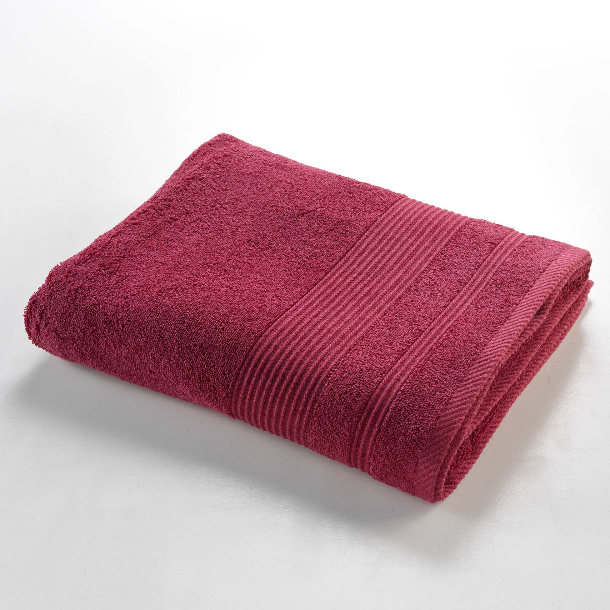 Serviette ou drap de bain 90 x 150 cm Tendresse rouge