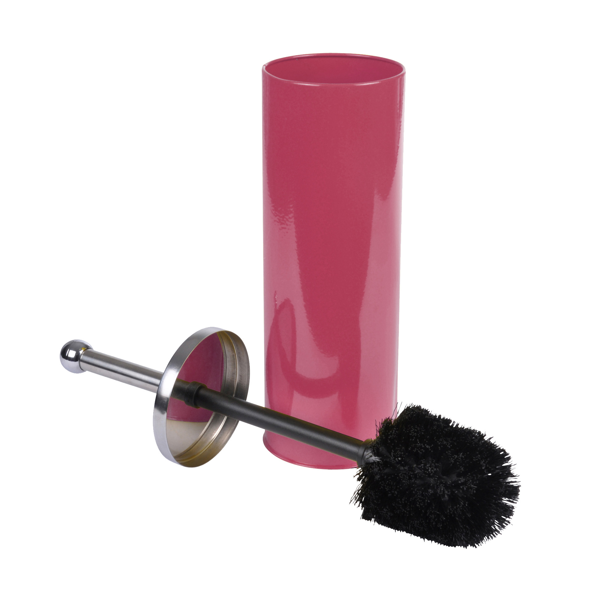 Brosse de toilette 9.5 x 37 cm Metalia framboise