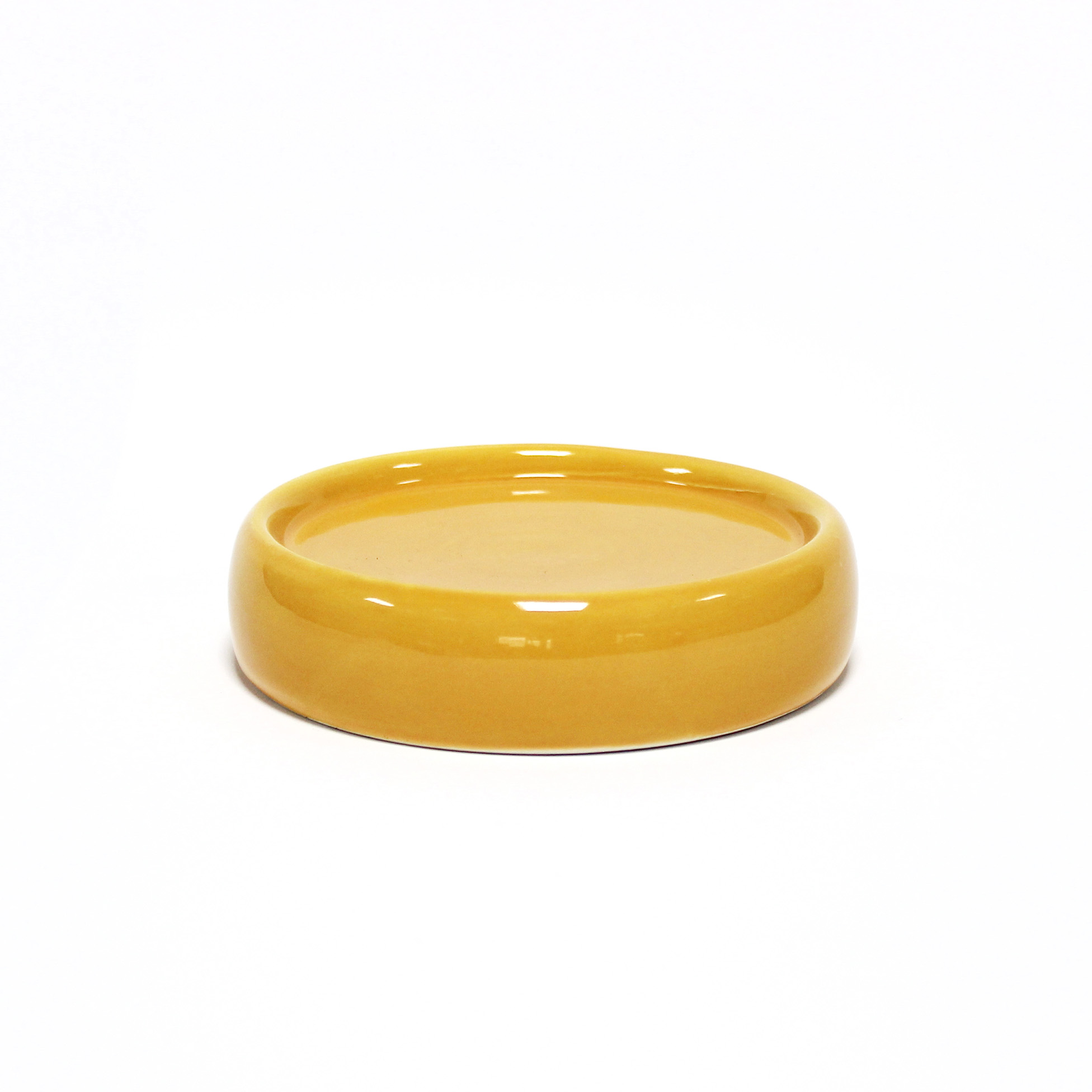 Porte savon en ceramique 3.5 x 10 cm Bulleas ocre