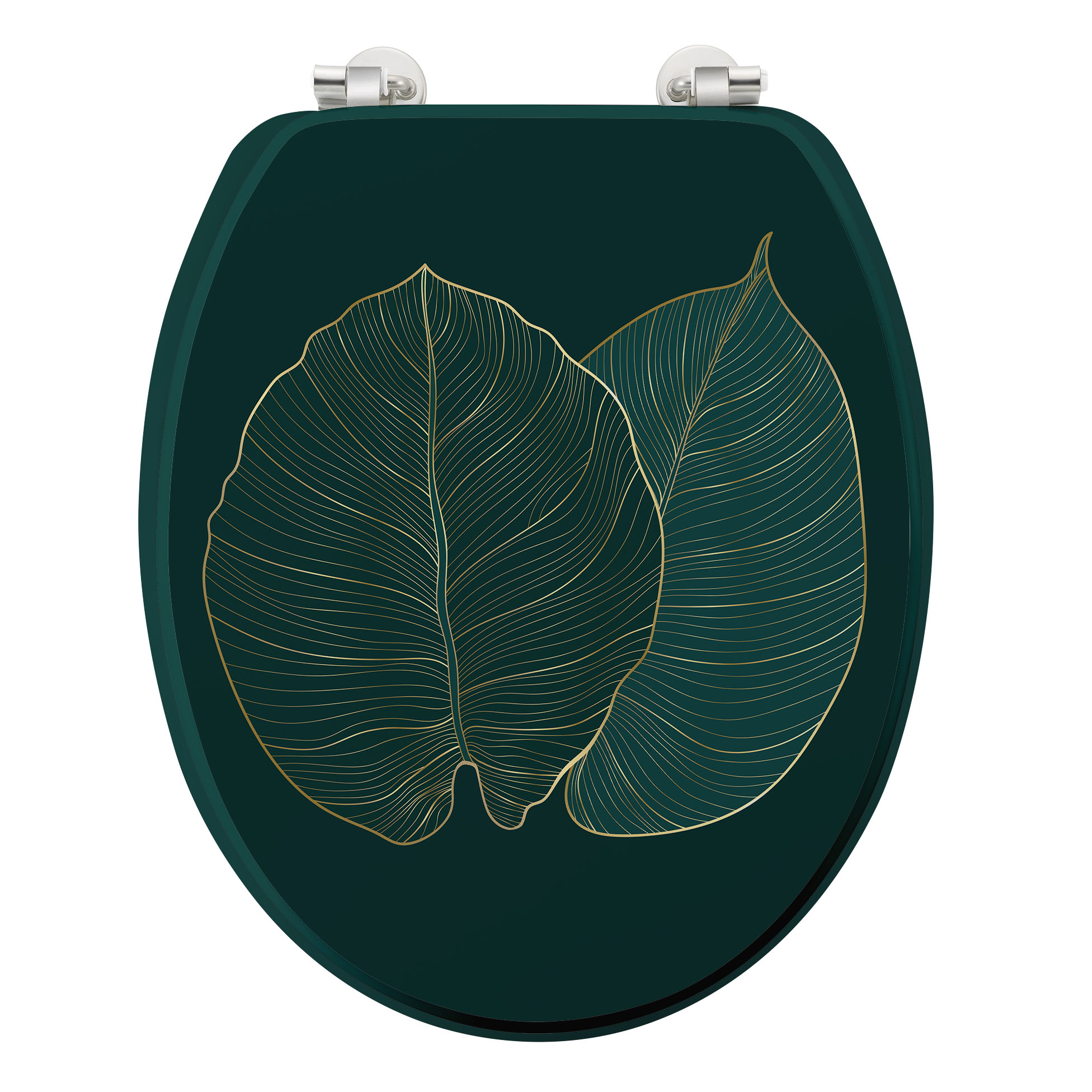 Abattant WC 37.5 x 46 cm Feuilles de jade