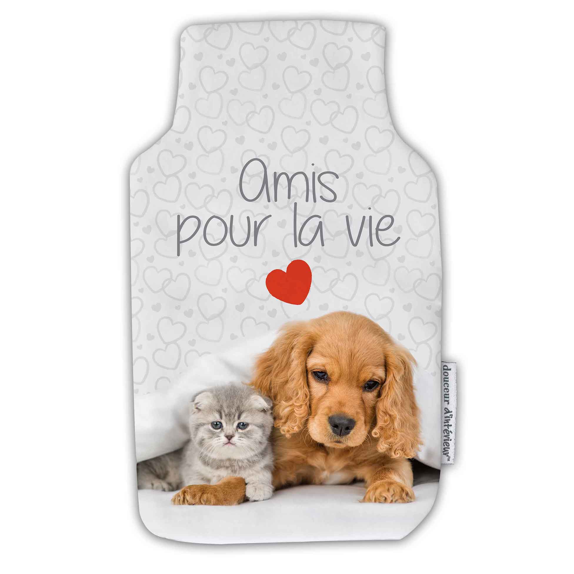 Housse de bouillotte 21 x 34 cm Amis pour la vie