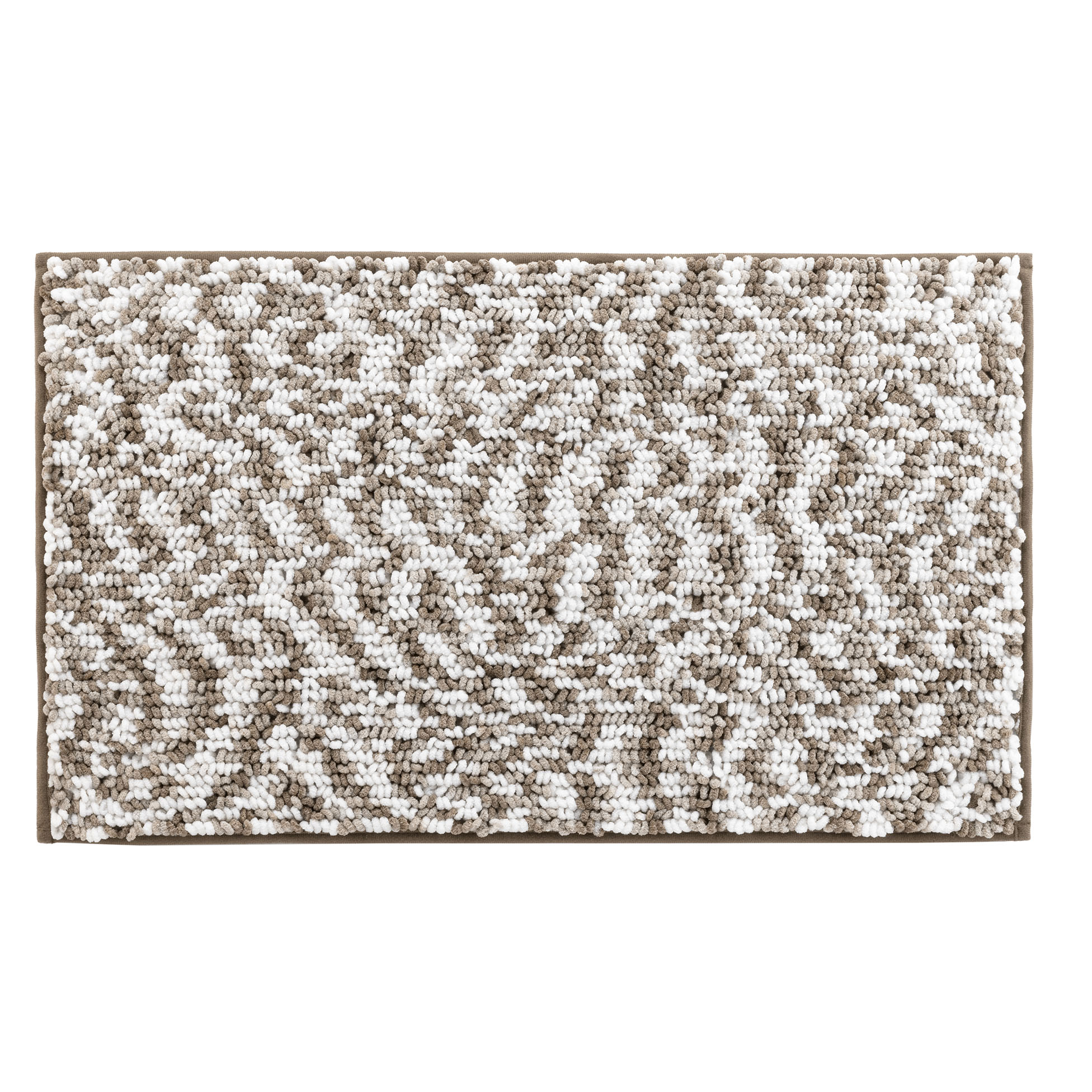 Tapis de bain microfibre 45 x 75 cm Frizza marron/sable