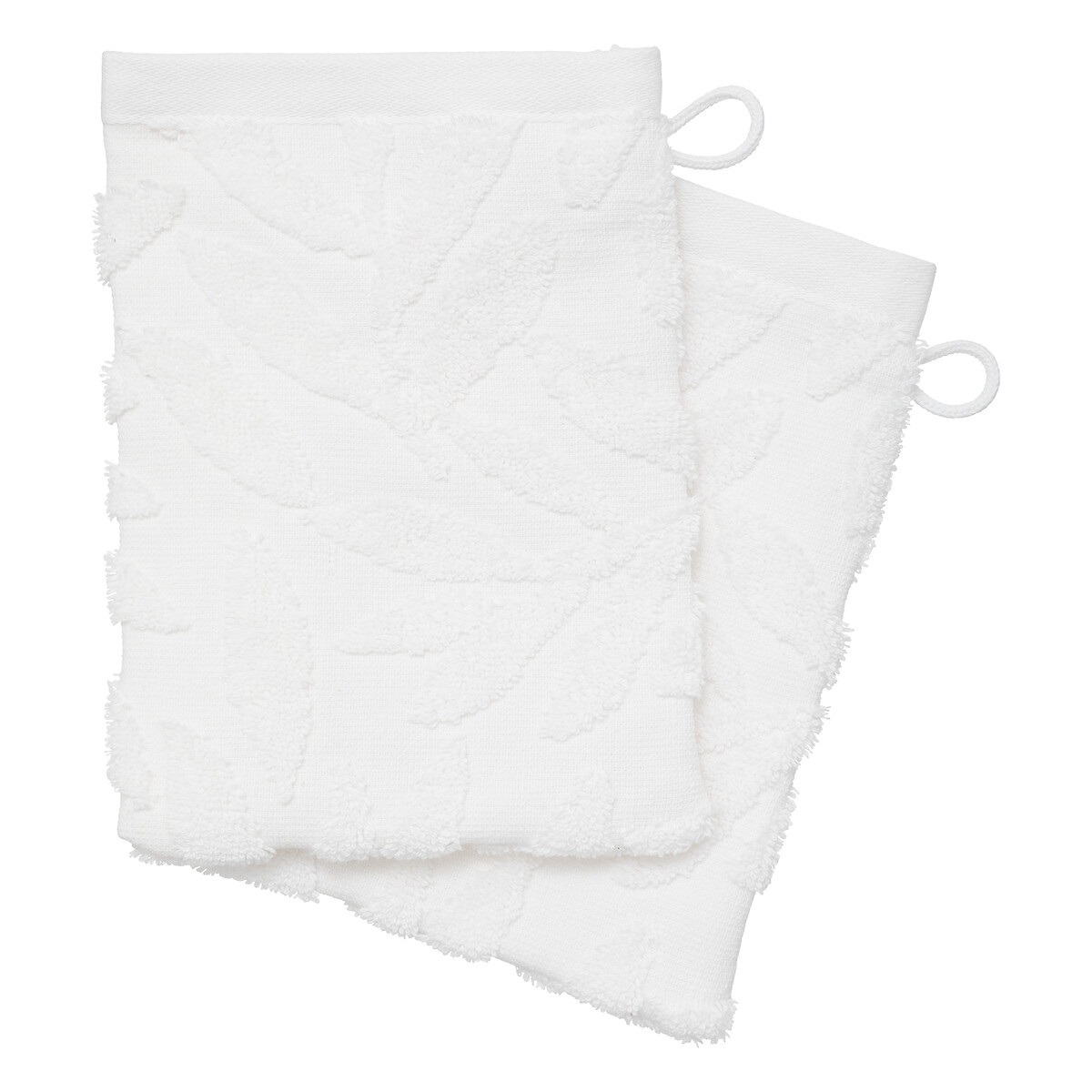 2 gants de toilette tencel 15 x 21 cm Ciselle blanc