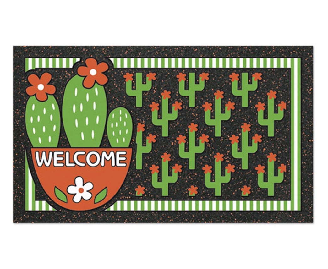 Tapis entree Cactus en pot