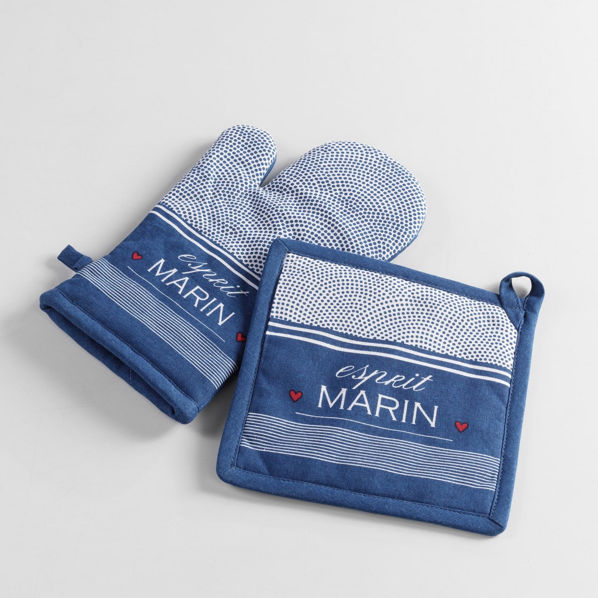 Gant et manique de cuisine Modele Esprit marin