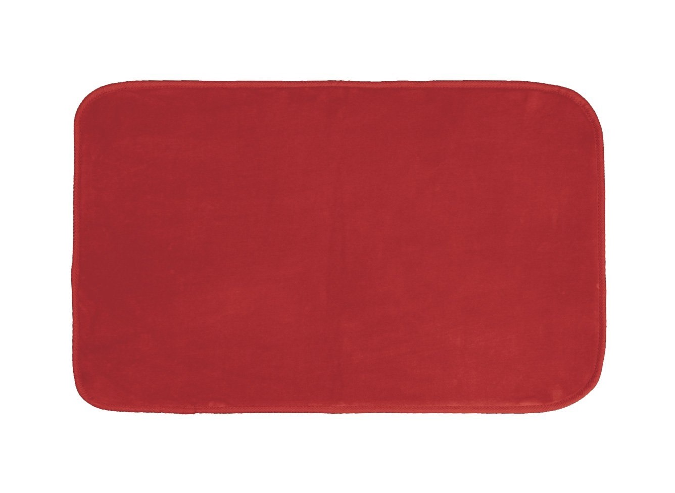 Tapis rectangle velours uni Rouge 50 x 80 cm