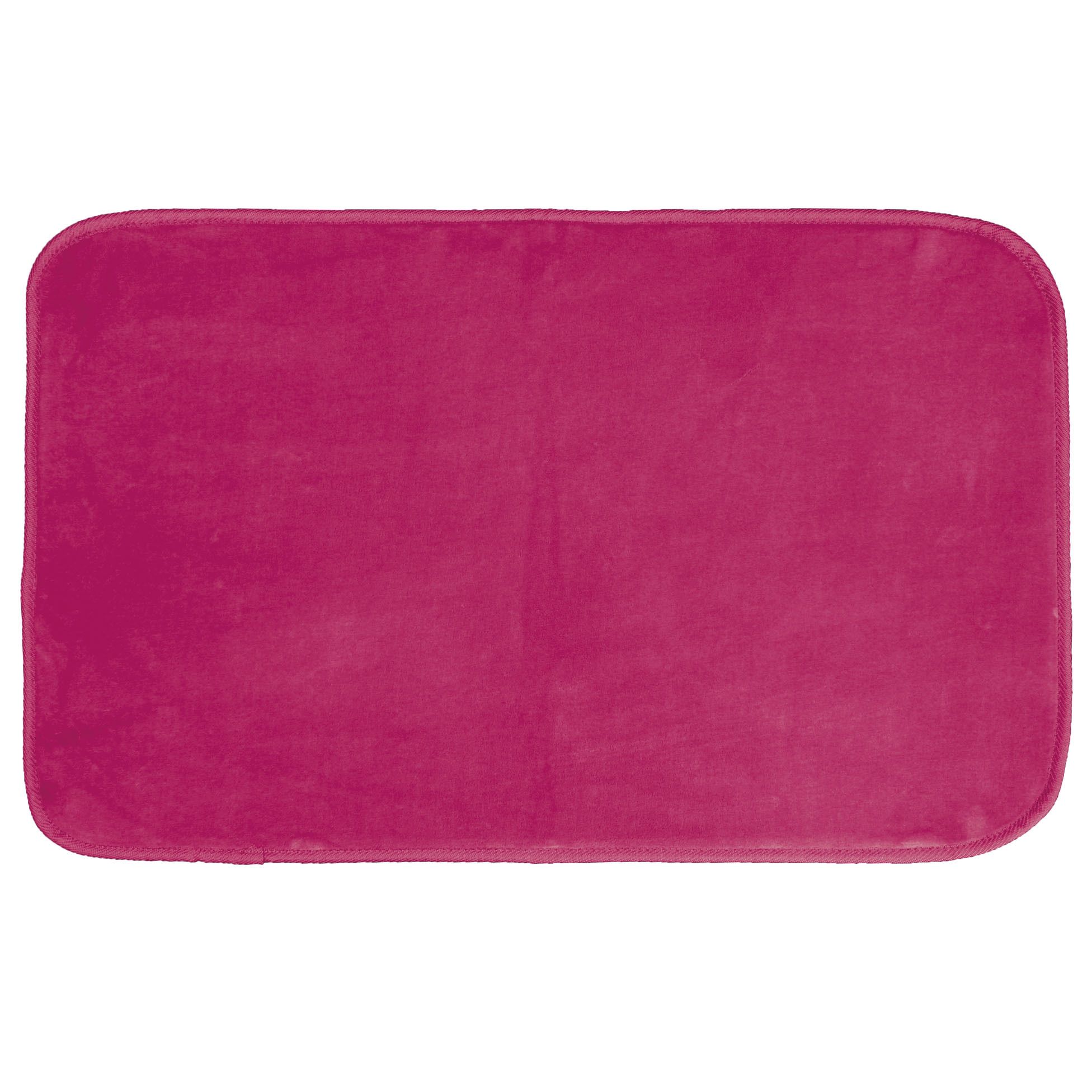 Tapis rectangle velours uni Rose 50 x 80 cm