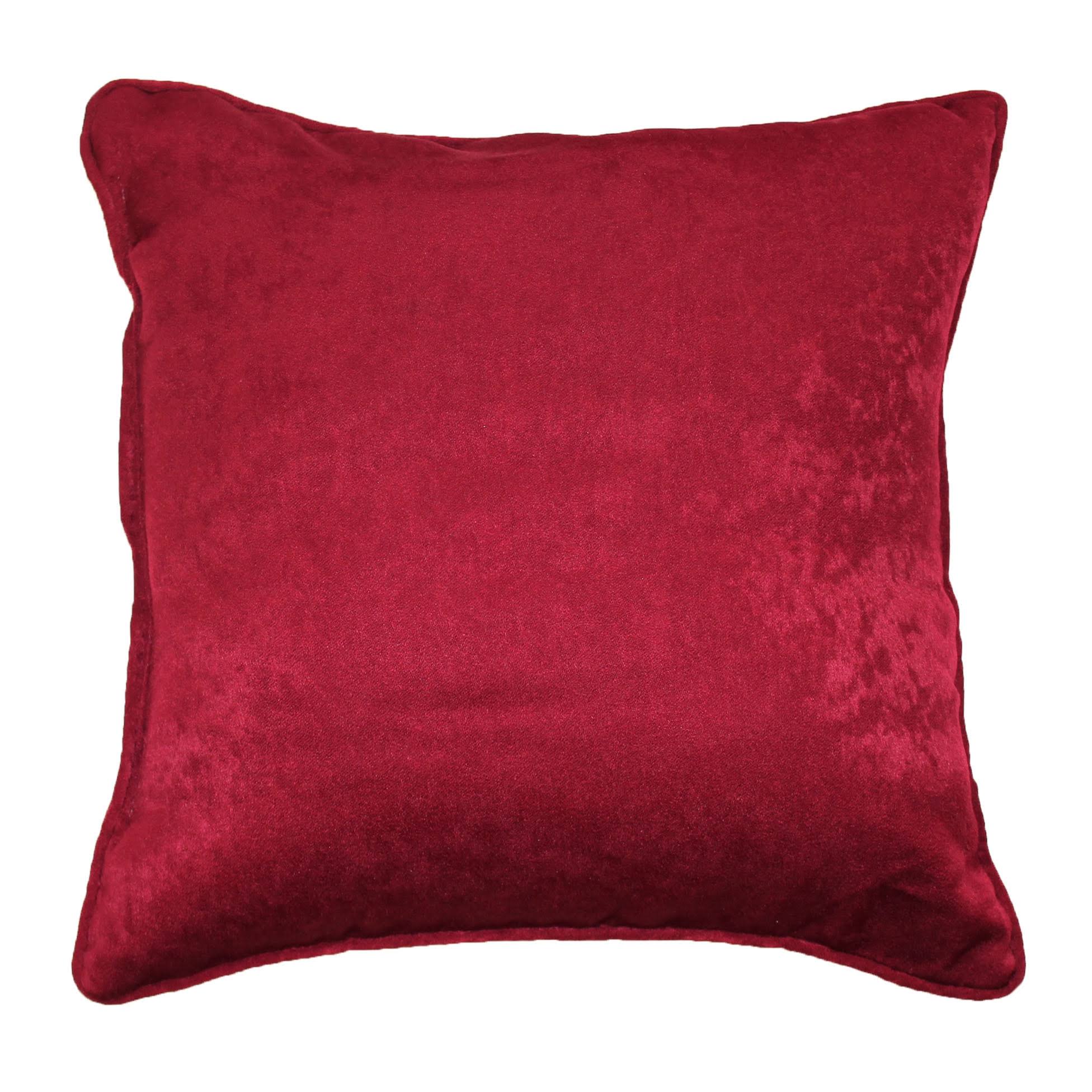 Coussin passepoil Velours Cabaret Rouge 40 x 40 cm