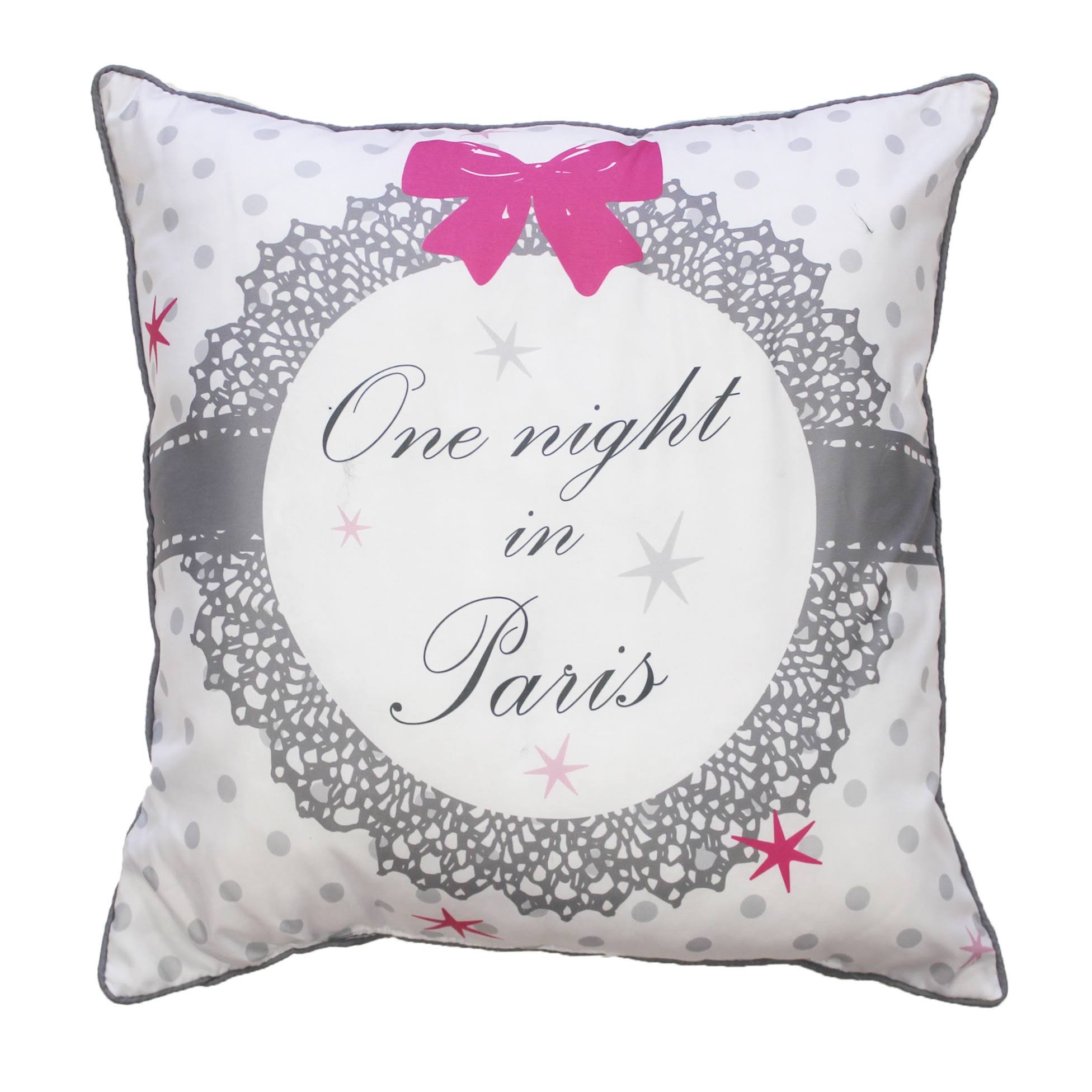 Coussin Passepoil polyester imprime Modele Love Paris 40 x 40 cm