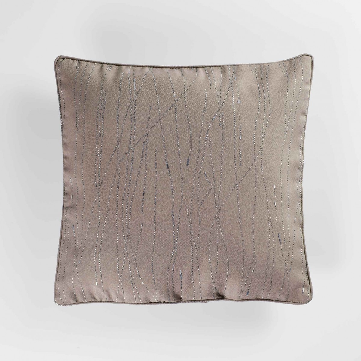 Coussin Passepoil Filliane taupe