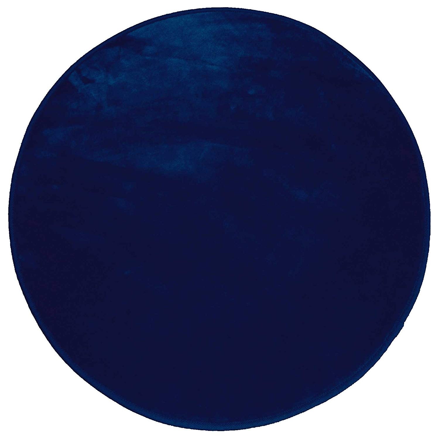 Tapis rond velours bleu nuit 90 cm