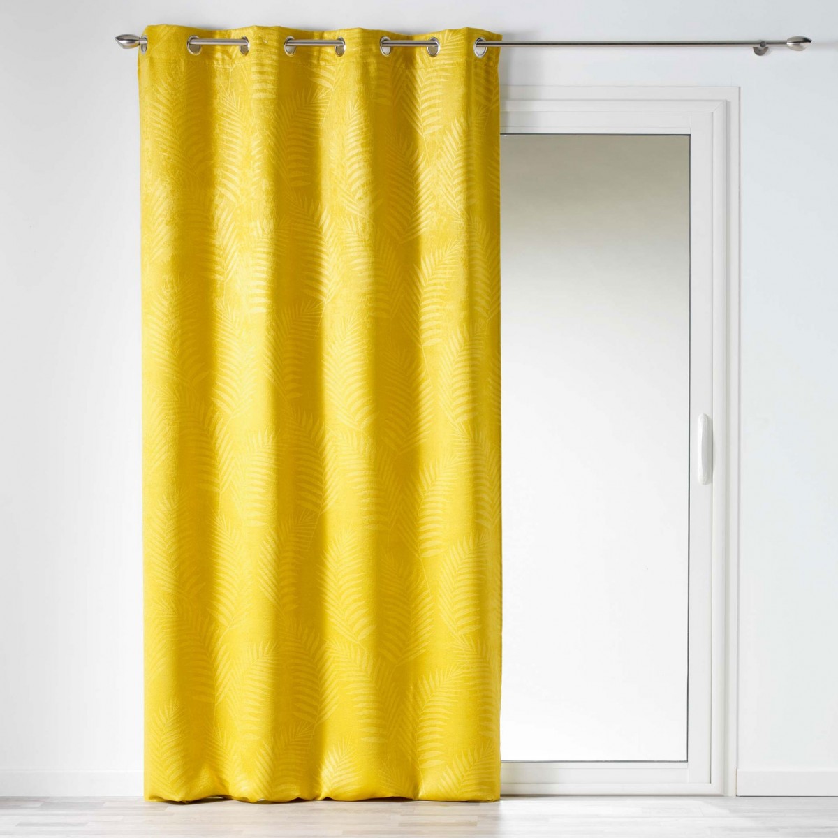 Rideau  oeillets 140x240cm Tropicaline jaune