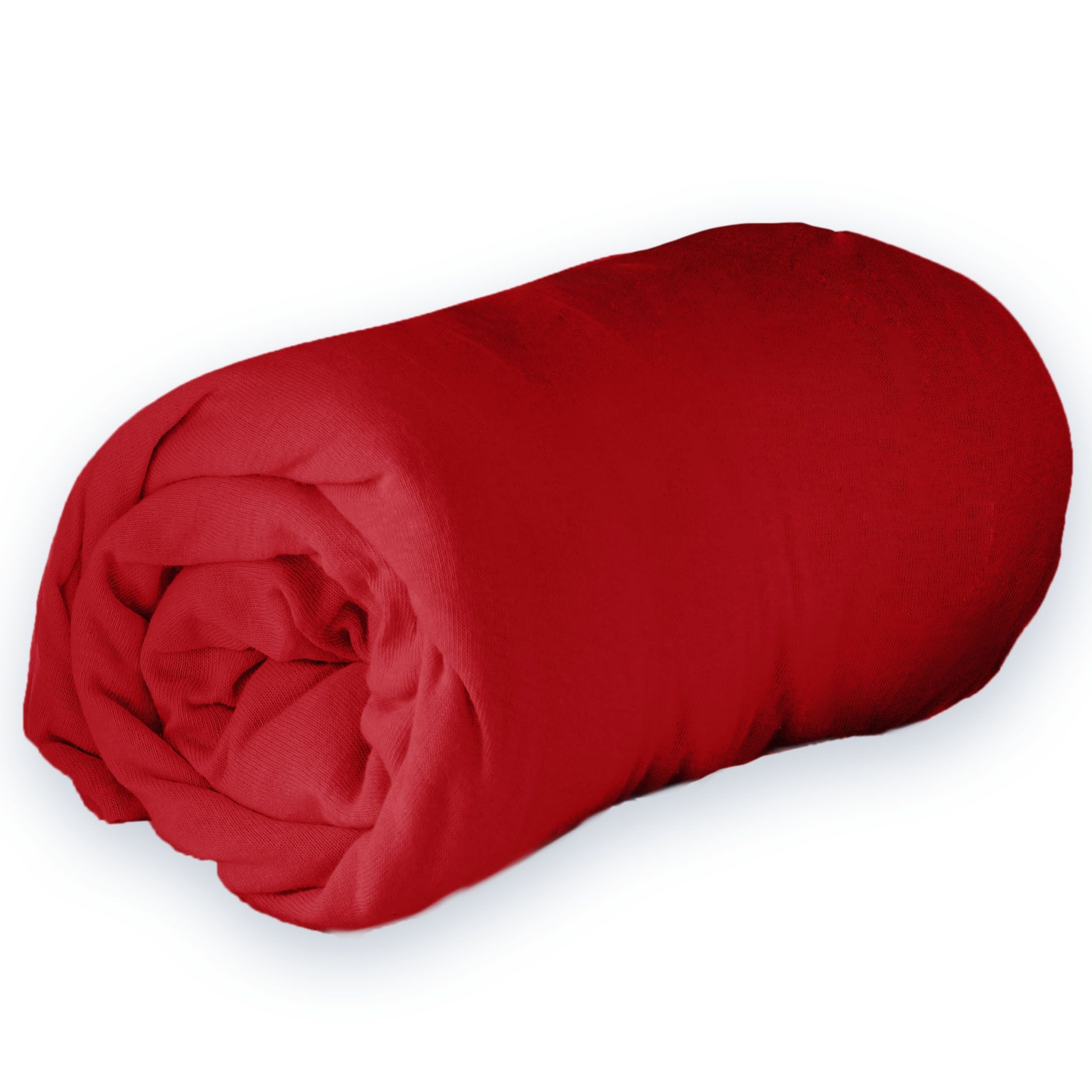 Drap housse Jersey - Rouge   90 x 190 cm