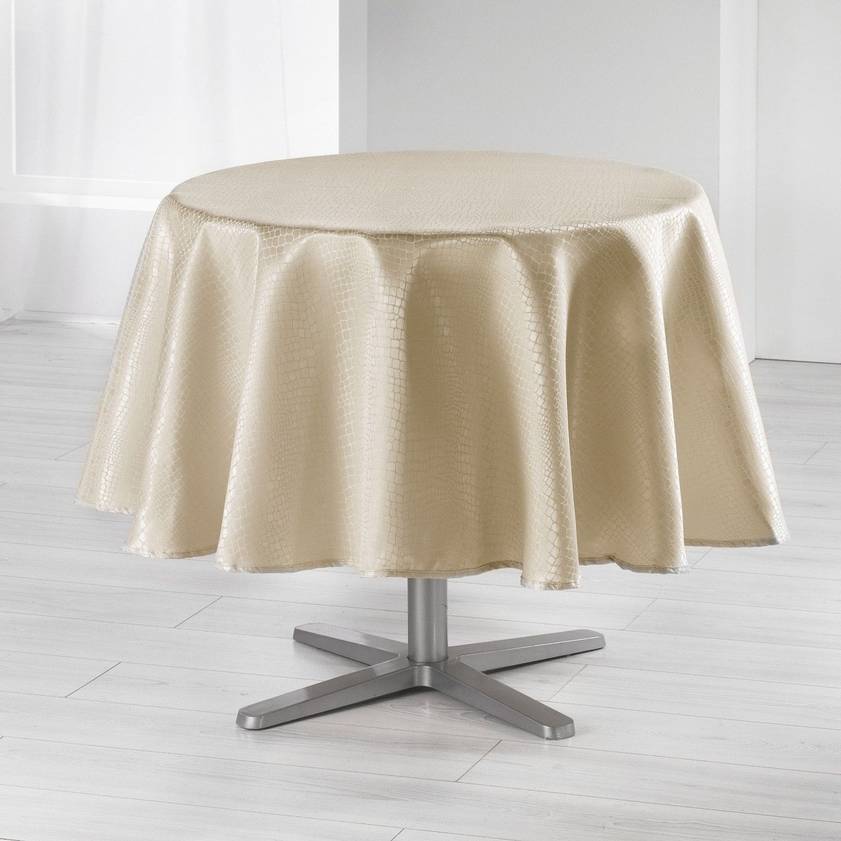 Nappe ronde polyester Collection Jacquard Damasse Serpentile