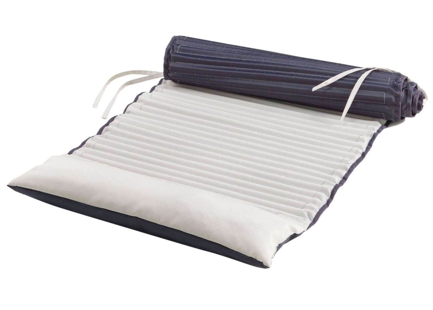 Matelas de plage ou jardin 60 x 170 cm blanc naturel