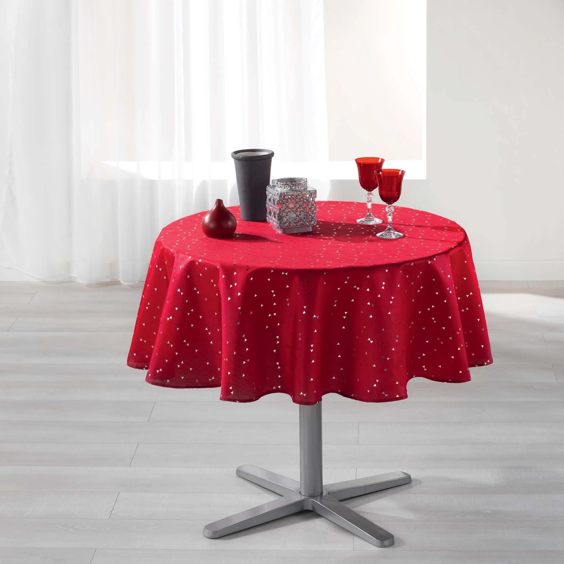 Nappe Safina rouge 180 cm