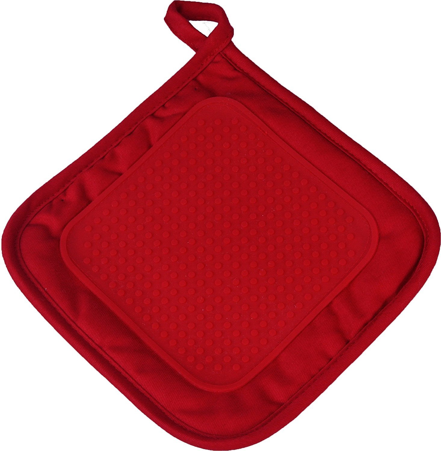 Manique de cuisine avec protection silicone Cuistot Rouge