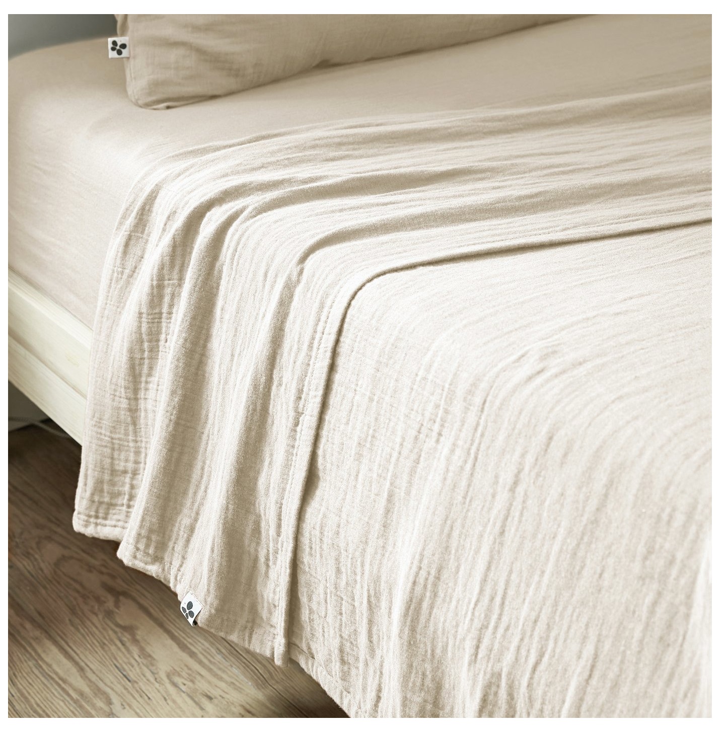 Drap plat double gaze de coton Gaia