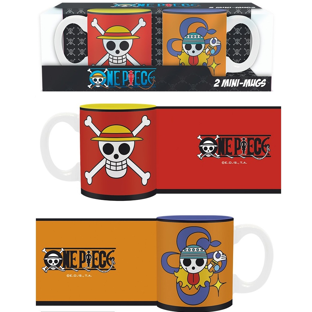 ONE PIECE Set 2 mini-mugs Luffy & Nami emblmes