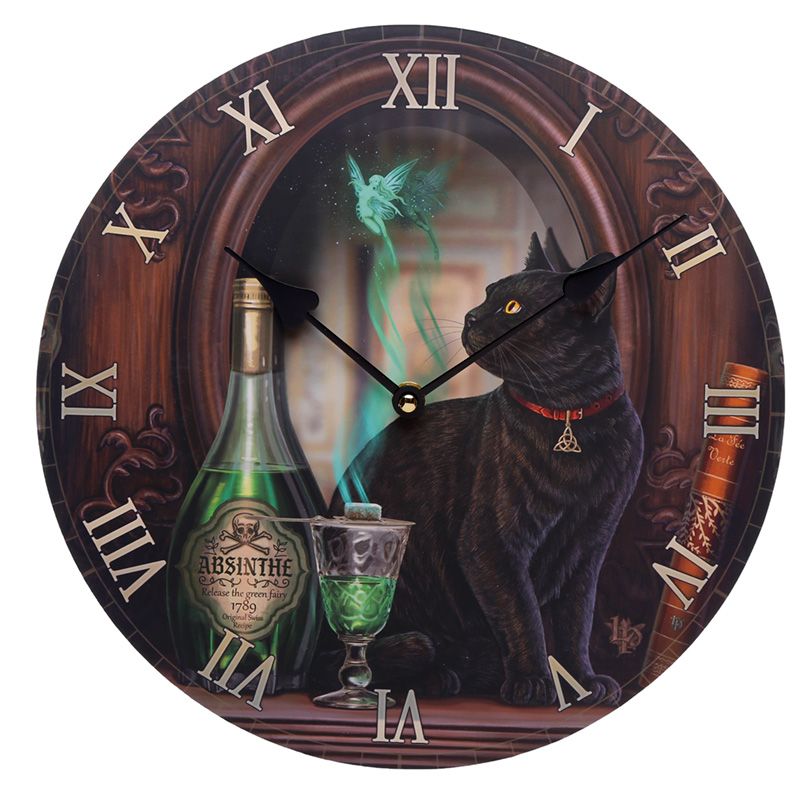 Horloge Absinthe et Chat