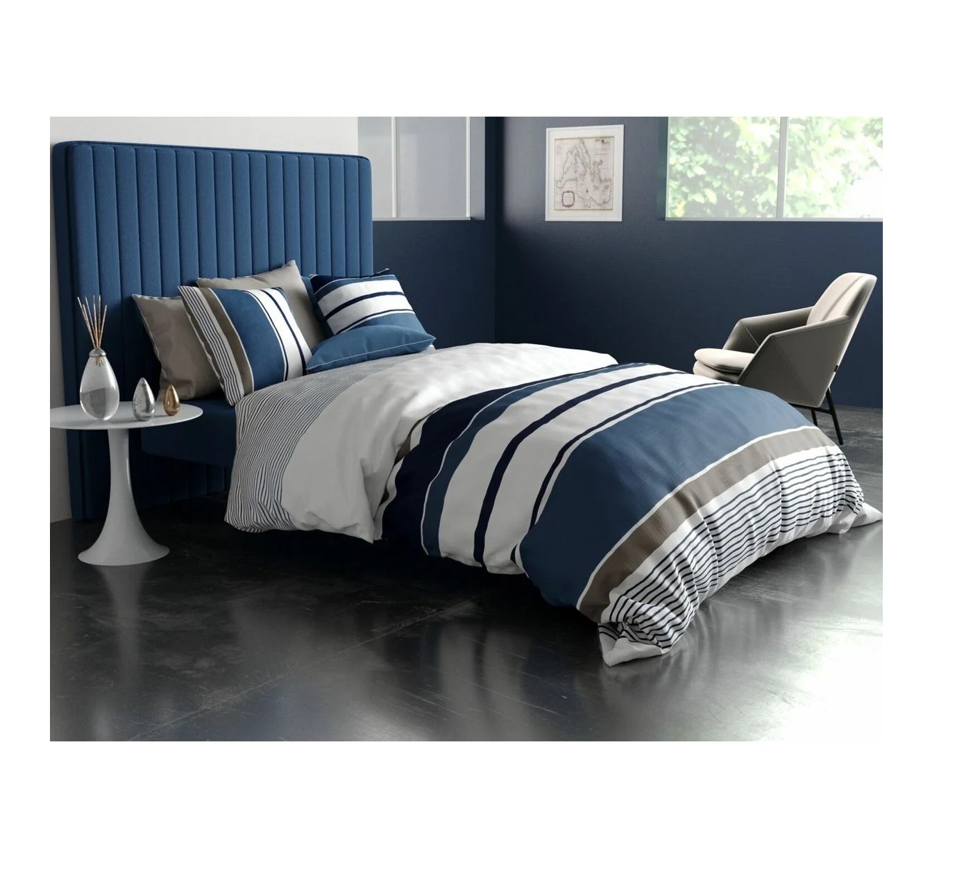 Housse de couette + 2 taies percale Belize