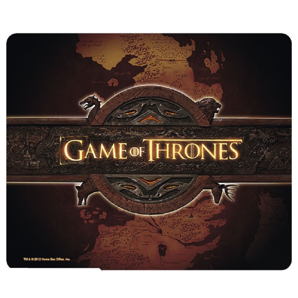 GAME OF THRONES Le trone de fer Tapis de souris Logo & Carte