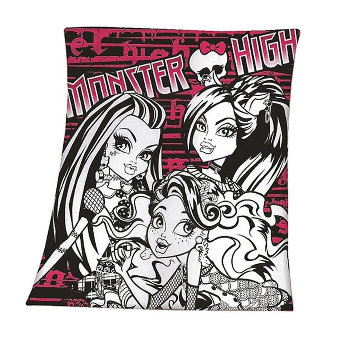Plaid couverture 120 x 140 cm Monster High Draculaura Frankie Stein