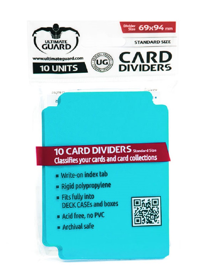 ULTIMATE GUARD 10 intercalaires pour cartes Card Dividers taille standard Aigue-marine