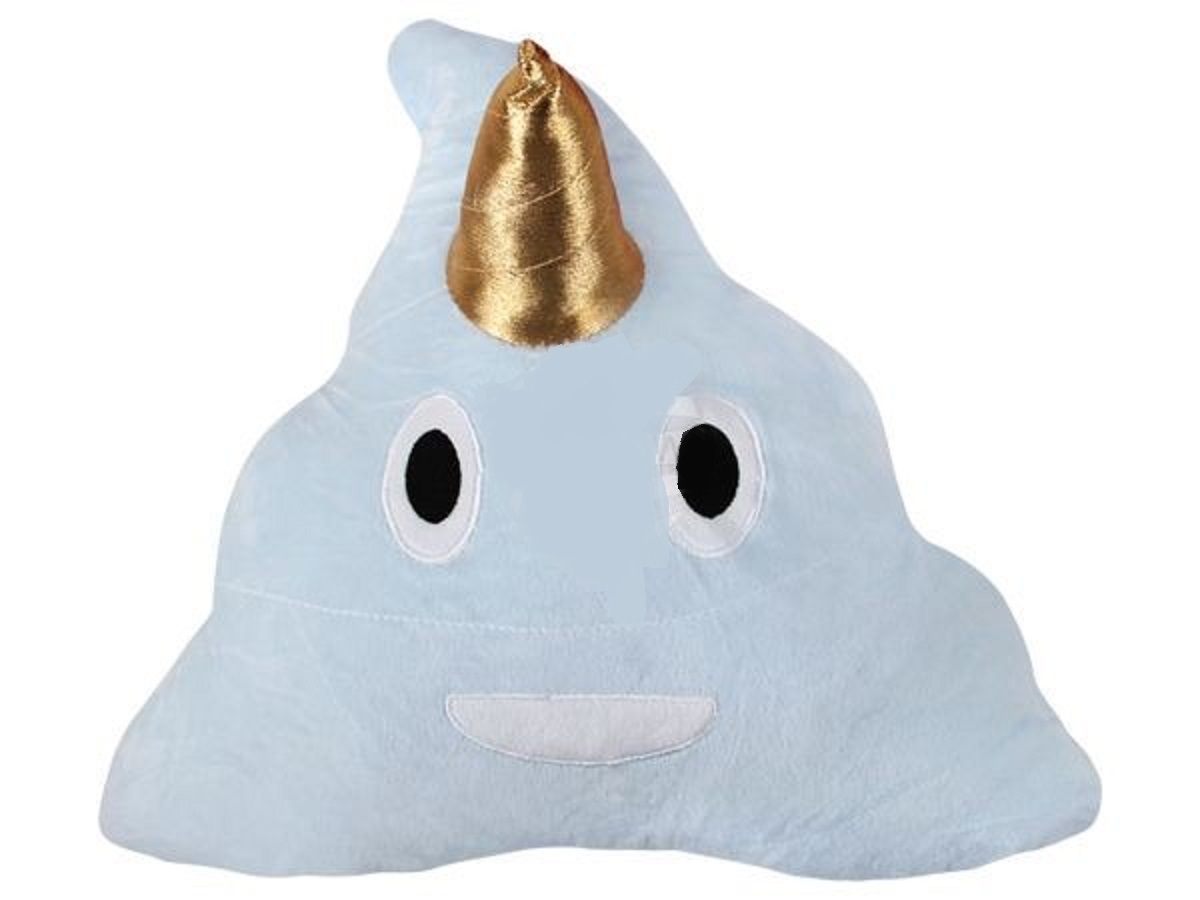 Coussin Peluche Emoji Caca Licorne Poop