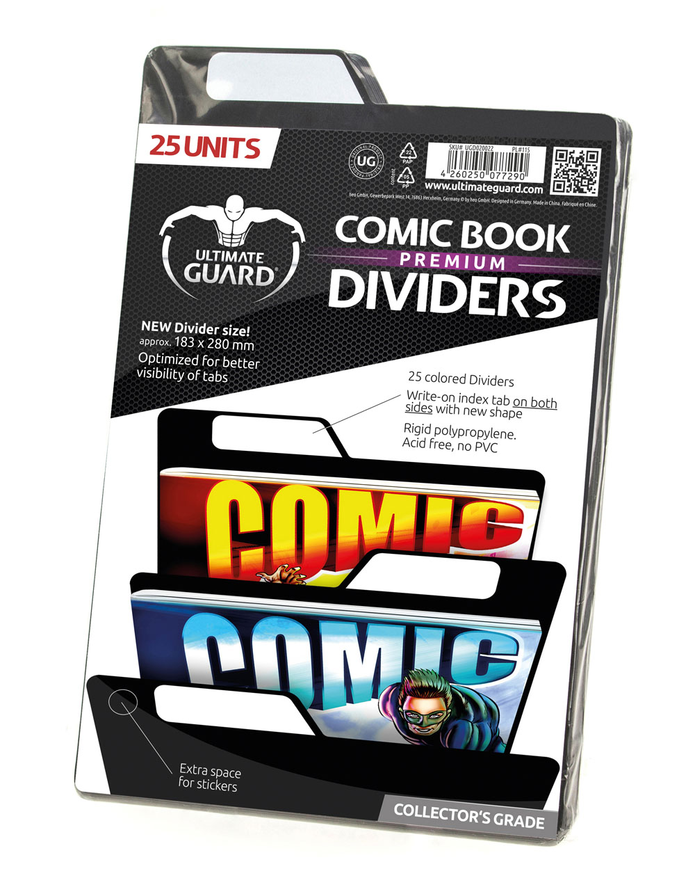 ULTIMATE GUARD 25 Intercalaires pour Comics Premium Comic Book Dividers Noir