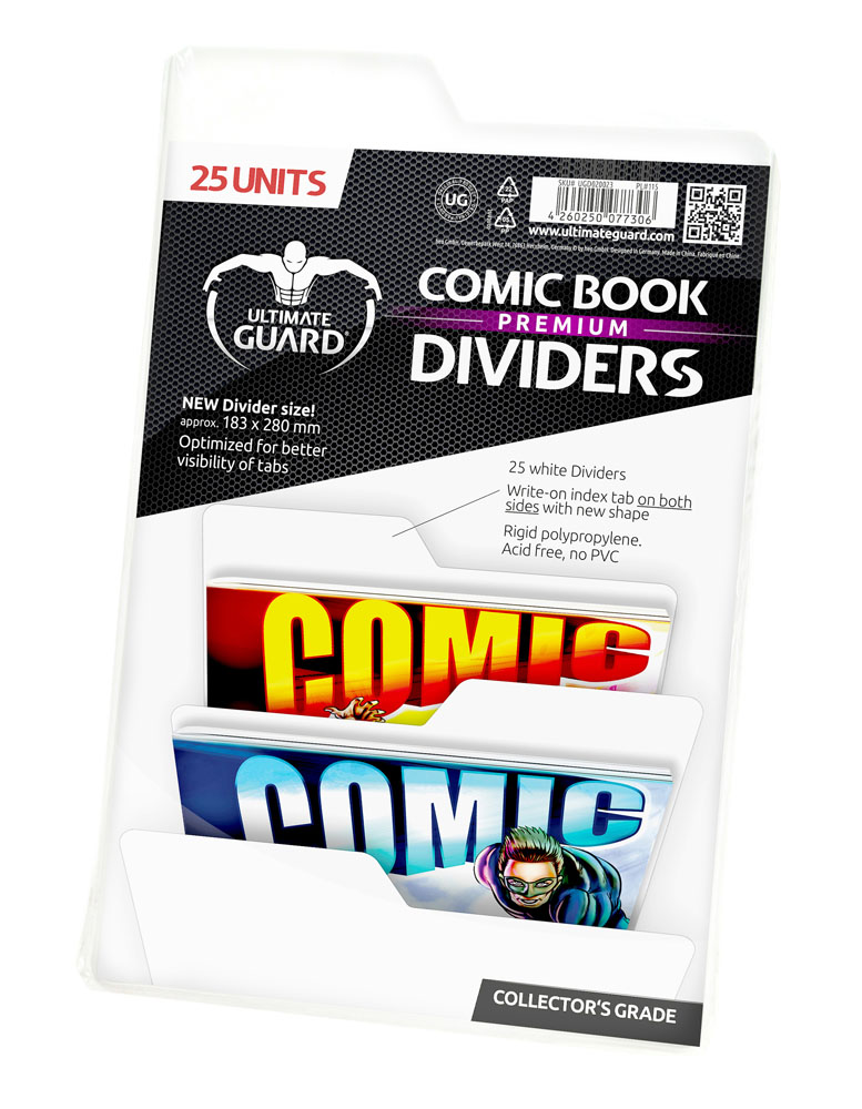 ULTIMATE GUARD 25 Intercalaires pour Comics Premium Comic Book Dividers Blanc