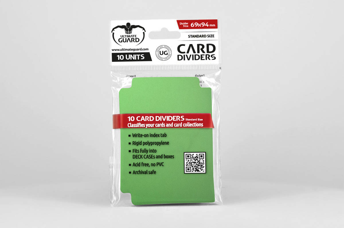 ULTIMATE GUARD 10 intercalaires pour cartes Card Dividers taille standard Vert