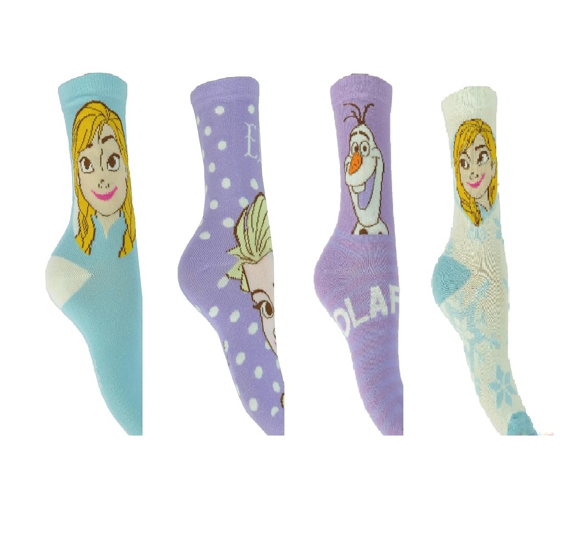 LA REINE DES NEIGES 4 Paires de chaussettes