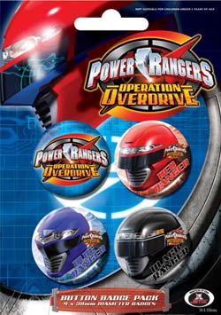 POWER RANGERS Pack 4 badges