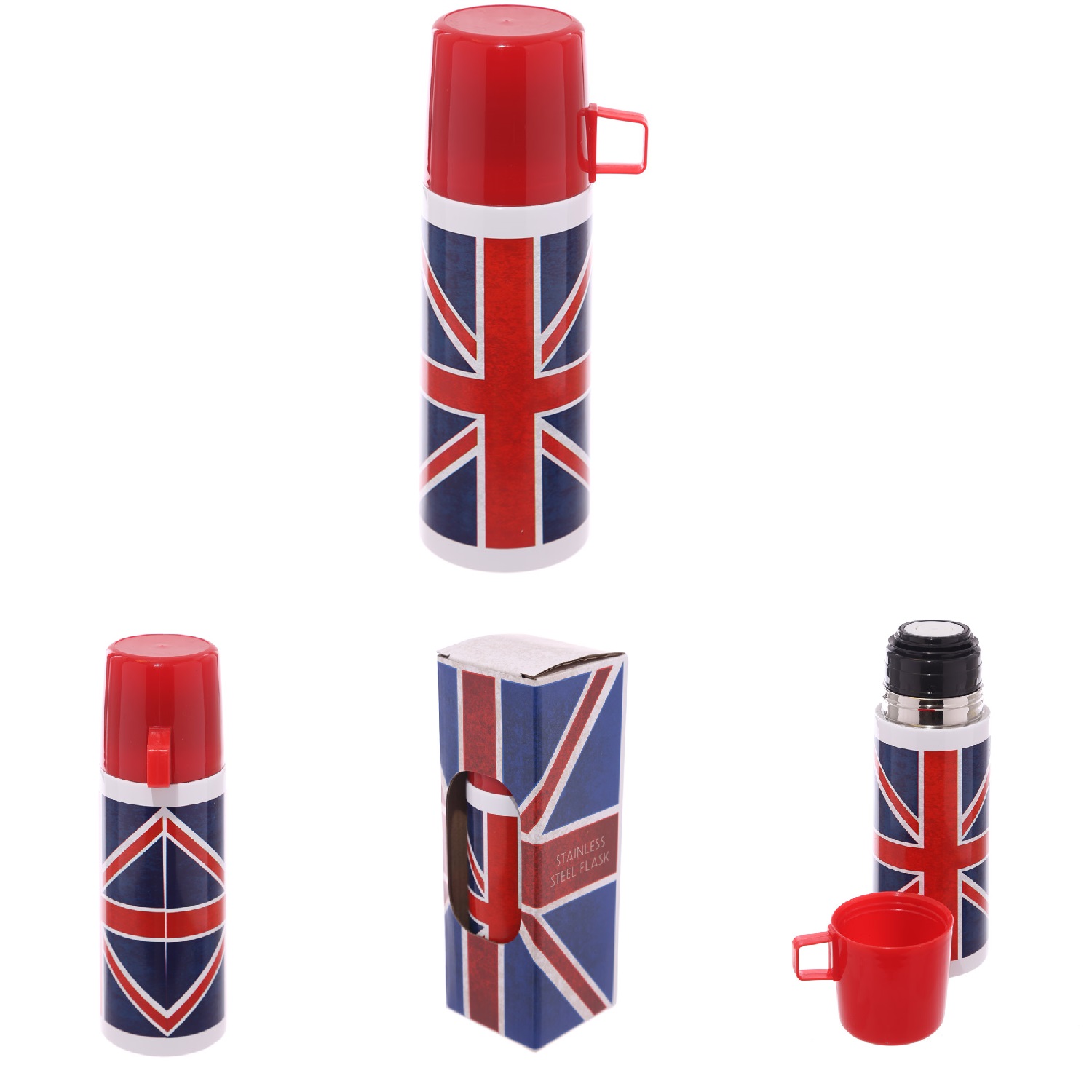 Thermos en acier inoxydable Londres Drapeau anglais UK 350ml