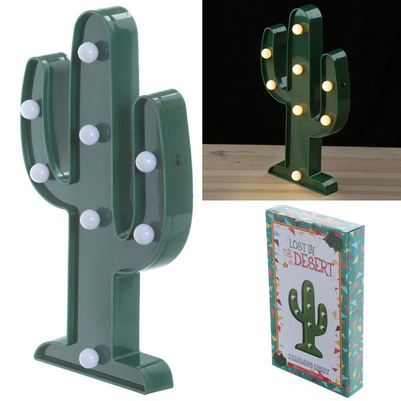 Lampe ou Veilleuse Cactus LED